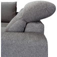 ECKSOFA Dunkelgrau Chenille - Dunkelgrau/Schwarz, KONVENTIONELL, Textil/Metall (185/240cm) - Carryhome