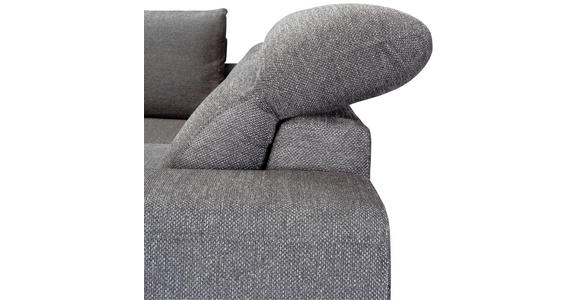 ECKSOFA Dunkelgrau Chenille - Dunkelgrau/Schwarz, KONVENTIONELL, Textil/Metall (185/240cm) - Carryhome