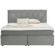 BOXSPRINGBETT 160/200 cm  in Silberfarben  - Silberfarben/Schwarz, Design, Holzwerkstoff/Kunststoff (160/200cm) - Xora