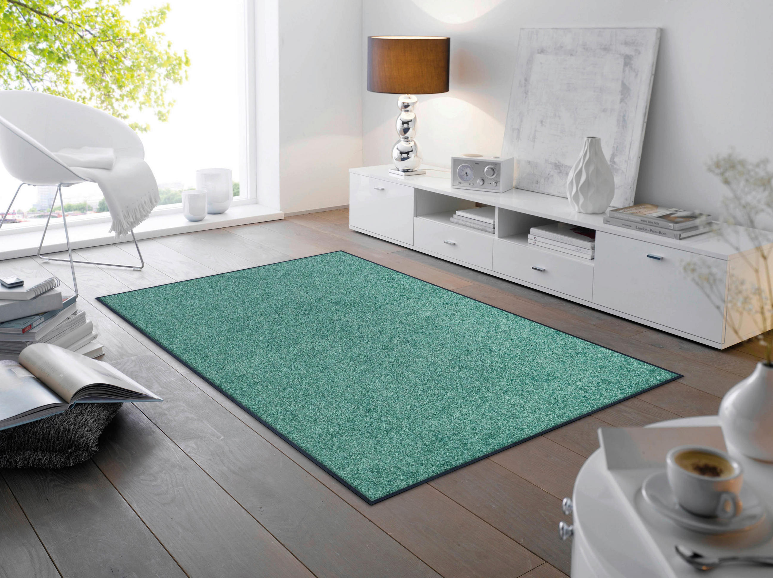 COVOR CU ȚESĂTURĂ PLATĂ Salvia Green  - verde salvie, Konventionell, plastic/textil (120/180cm) - wash+dry