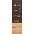 VITRINE  in furniert Wildeiche Schwarz, Eichefarben - Eichefarben/Schwarz, Natur, Glas/Holz (60/192/40cm) - Waldwelt