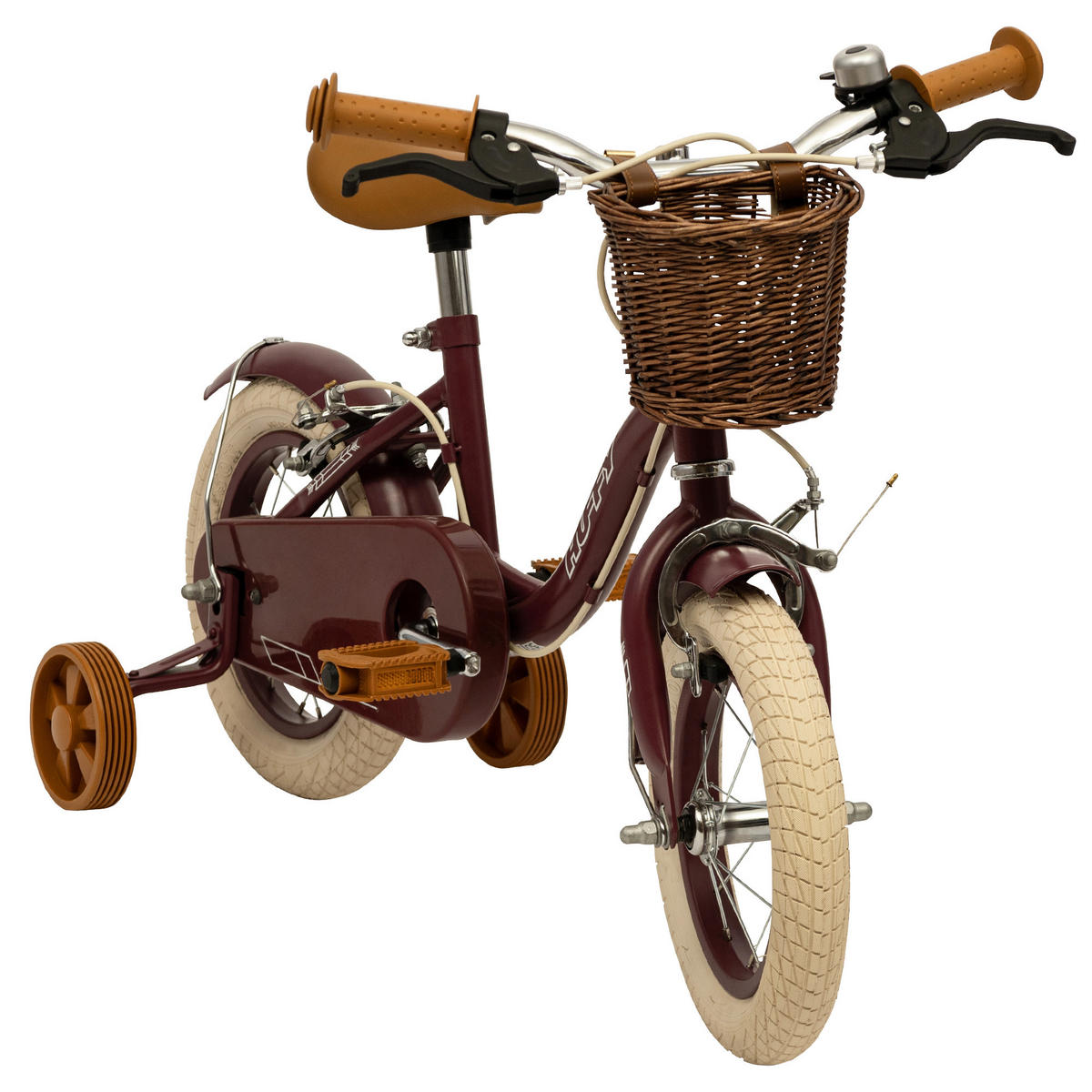 KINDERFAHRRAD 12 Zoll  - Bordeaux, Basics, Metall (47,5/62/85cm)