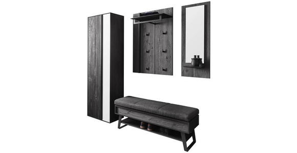 GARDEROBE 4-teilig  in 201/196/41 cm  - Anthrazit, Design, Glas/Holz (201/196/41cm) - Johann Jakob
