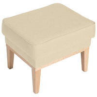 HOCKER in Textil Beige  - Beige/Naturfarben, Konventionell, Holz/Textil (50/41/41cm) - Max Winzer