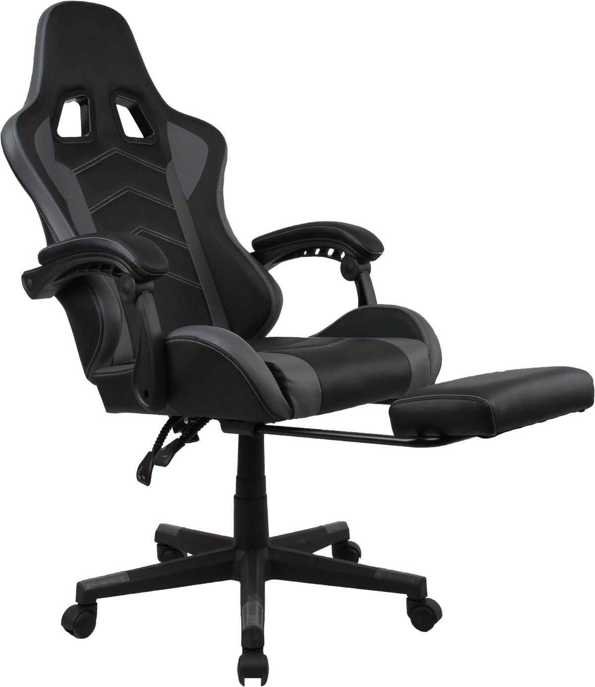 GAMING STOLICA  siva, crna  metal, plastika, tekstil  - siva/crna, Lifestyle, metal/tekstil (64/124-134/70cm) - Livetastic
