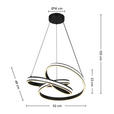 LED-HÄNGELEUCHTE 48/52/120 cm  - Schwarz/Weiß, Design, Kunststoff/Metall (48/52/120cm) - Novel