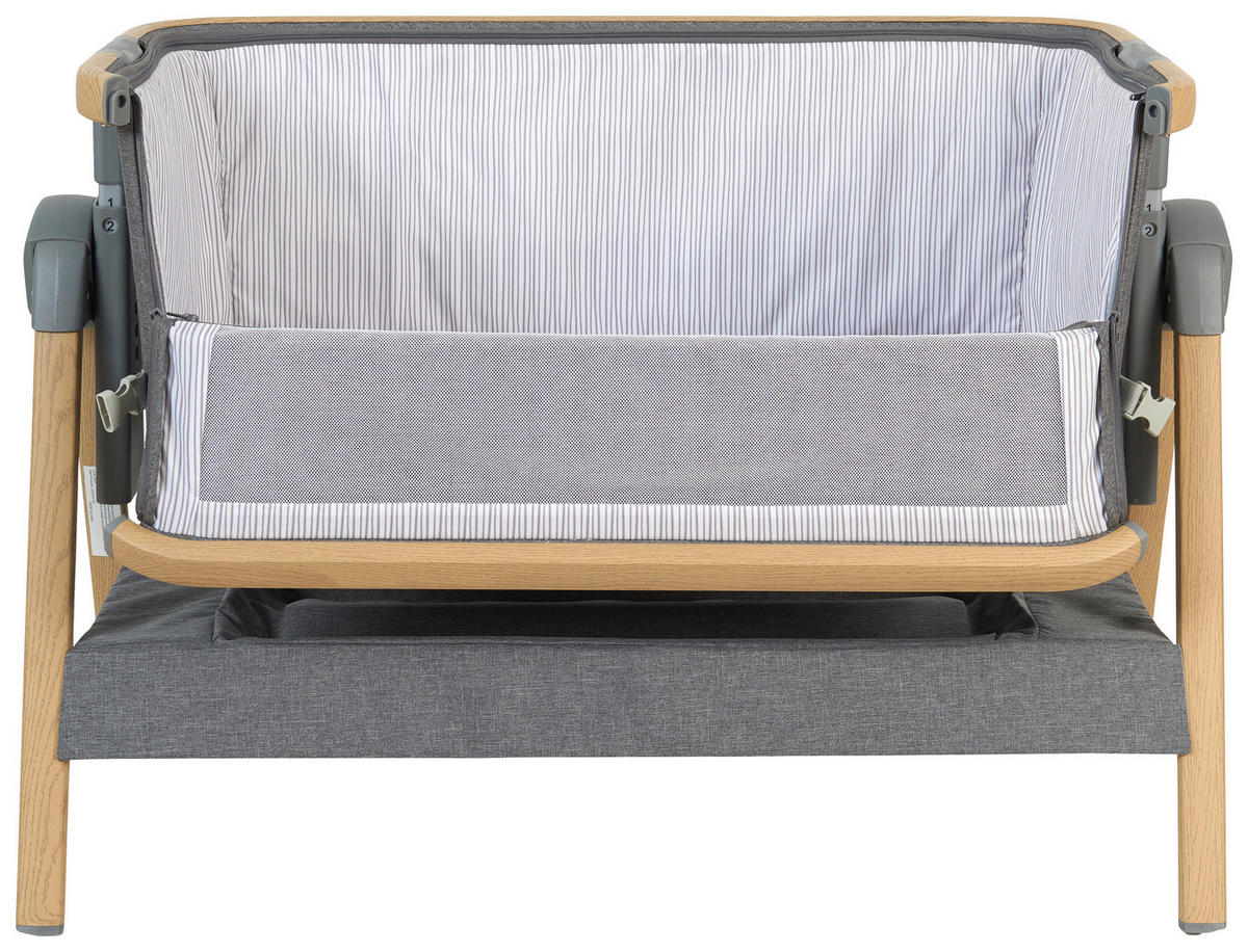 BEISTELLBETT Elegance  102/54/69-81 cm  - Dunkelgrau/Naturfarben, Trend, Kunststoff/Textil (102/54/69-81cm) - Jimmylee