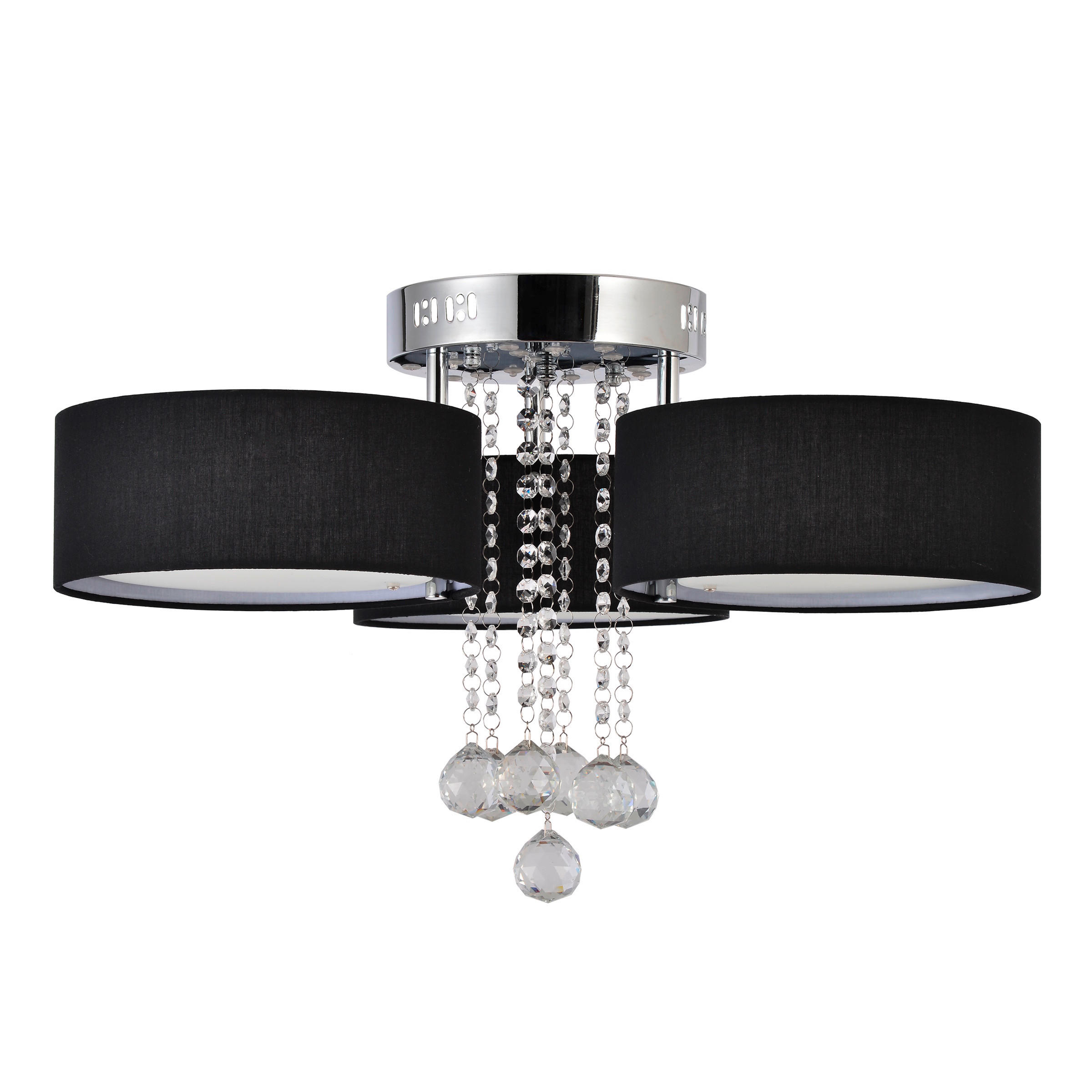DECKENLEUCHTE     - Schwarz, Konventionell, Metall (35/63.5/63.5cm)