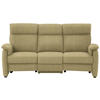 TRAPEZSOFA in Flachgewebe Gelb, Hellgrün  - Gelb/Schwarz, Konventionell, Textil/Metall (219/107/97cm) - Pure Home Comfort