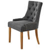 STUHL  in Webstoff  - Eichefarben/Grau, Modern, Holz/Textil (56/62,5/91cm) - Livetastic