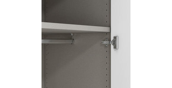 DREHTÜRENSCHRANK 300/223/62 cm 6-türig Weiß Hochglanz - Weiß Hochglanz/Schwarz, Design, Holzwerkstoff/Metall (300/223/62cm) - Novel