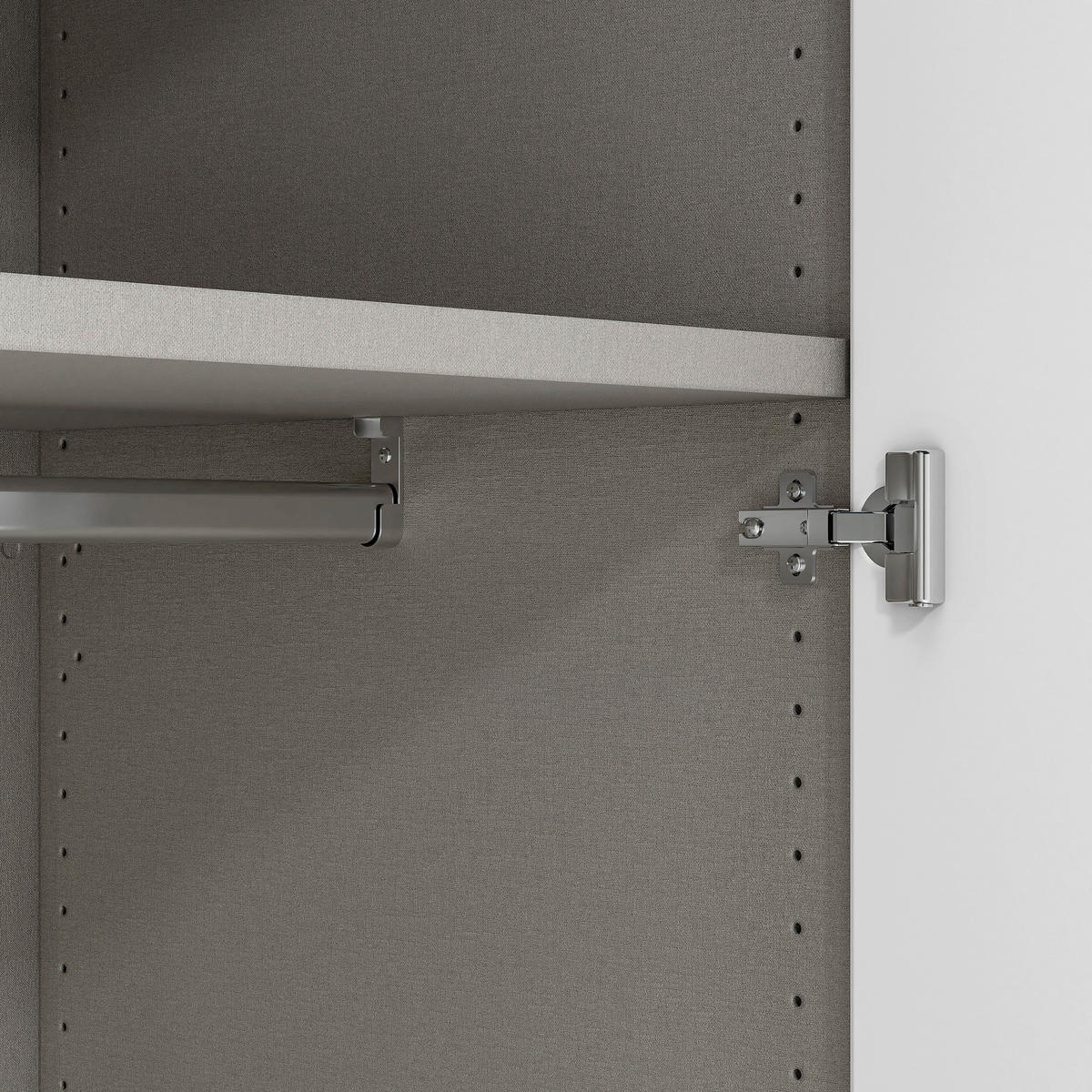 DREHTÜRENSCHRANK 300/223/62 cm 6-türig Weiß Hochglanz  - Weiß Hochglanz/Schwarz, Design, Holzwerkstoff/Metall (300/223/62cm) - Novel
