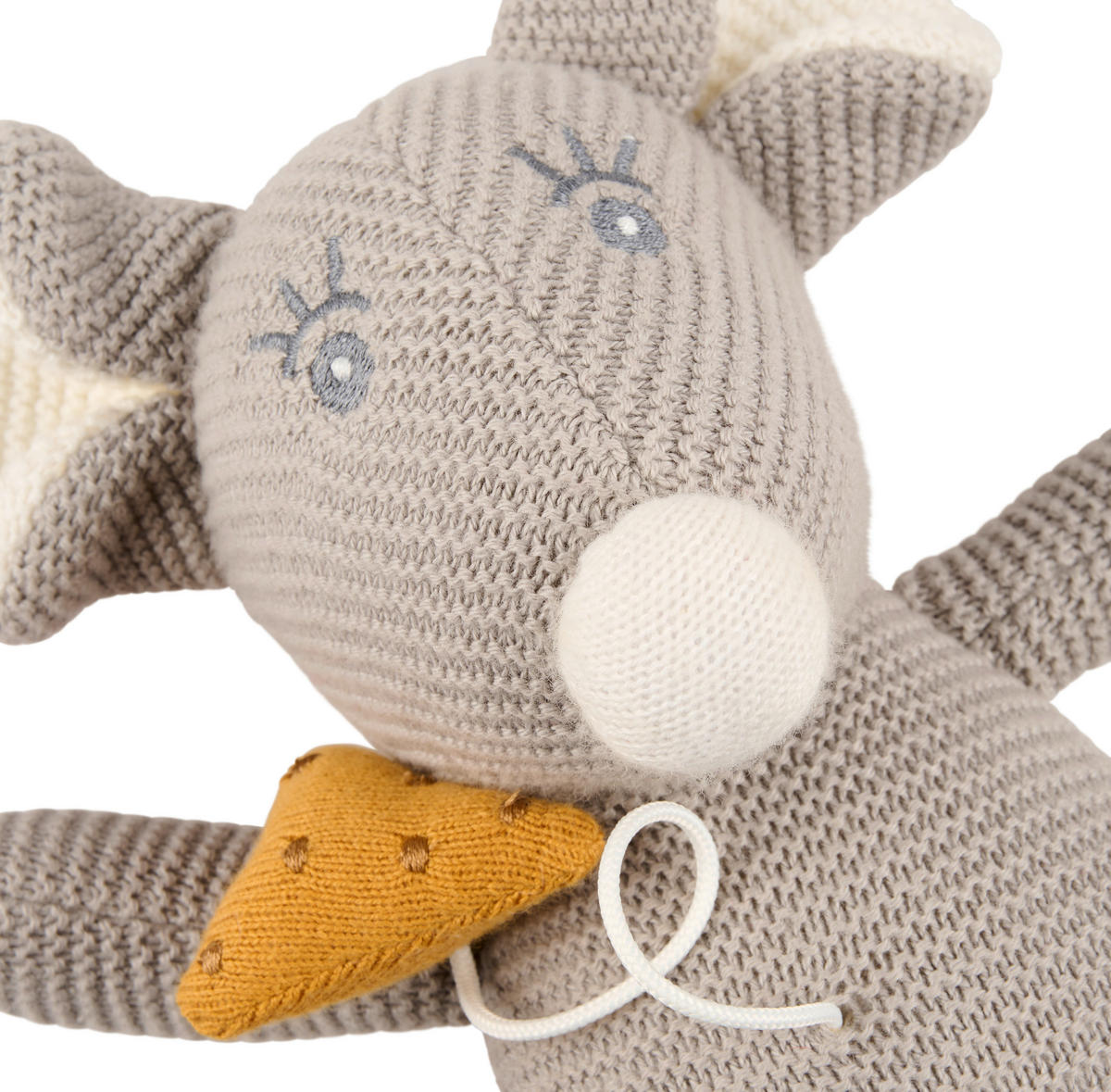 SPIELUHR  - Elfenbein/Silberfarben, Natur, Textil (15/18cm) - Avelia