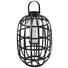 Laterne H 73cm - Transparent/Schwarz, Design, Glas/Metall (40/73cm) Laterne H 73cm - Transparent/Schwarz, Design, Glas/Metall (40/73cm)
