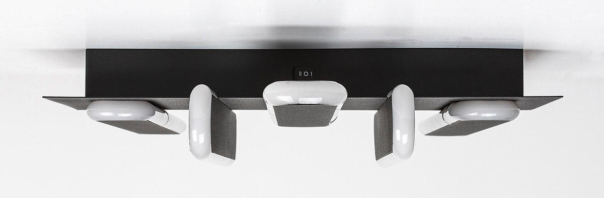 LED SVJETILJKA STROPNA Sindri  - bijela/crna, Design, metal/plastika (61/36cm)