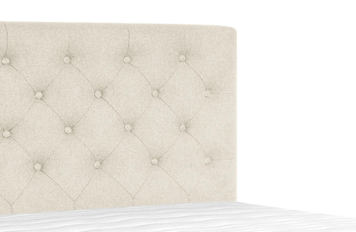 BOXSPRINGBETT 180/200 cm  in Perlmutt  - Silberfarben/Perlmutt, Konventionell, Textil/Metall (180/200cm) - Welnova