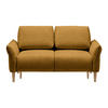 2-SITZER-SOFA in Webstoff Senfgelb  - Eichefarben/Senfgelb, Modern, Holz/Textil (150/85/92cm) - MID.YOU