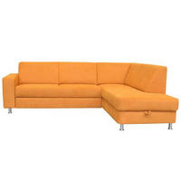 ECKSOFA in Chenille Gelb  248/198 cm  - Chromfarben/Gelb, Design, Kunststoff/Textil (248/198cm) - Xora