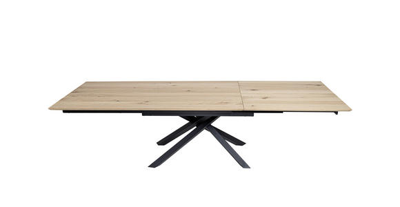 ESSTISCH in Holz, Metall, Holzwerkstoff 190-290/100/76 cm - Eichefarben/Schwarz, MODERN, Holz/Holzwerkstoff (190-290/100/76cm) - Valnatura