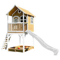 SPIELHAUS SARAH 370/291/191 cm  - Braun/Weiß, KONVENTIONELL, Holz/Kunststoff (370/291/191cm) - Ambia Garden