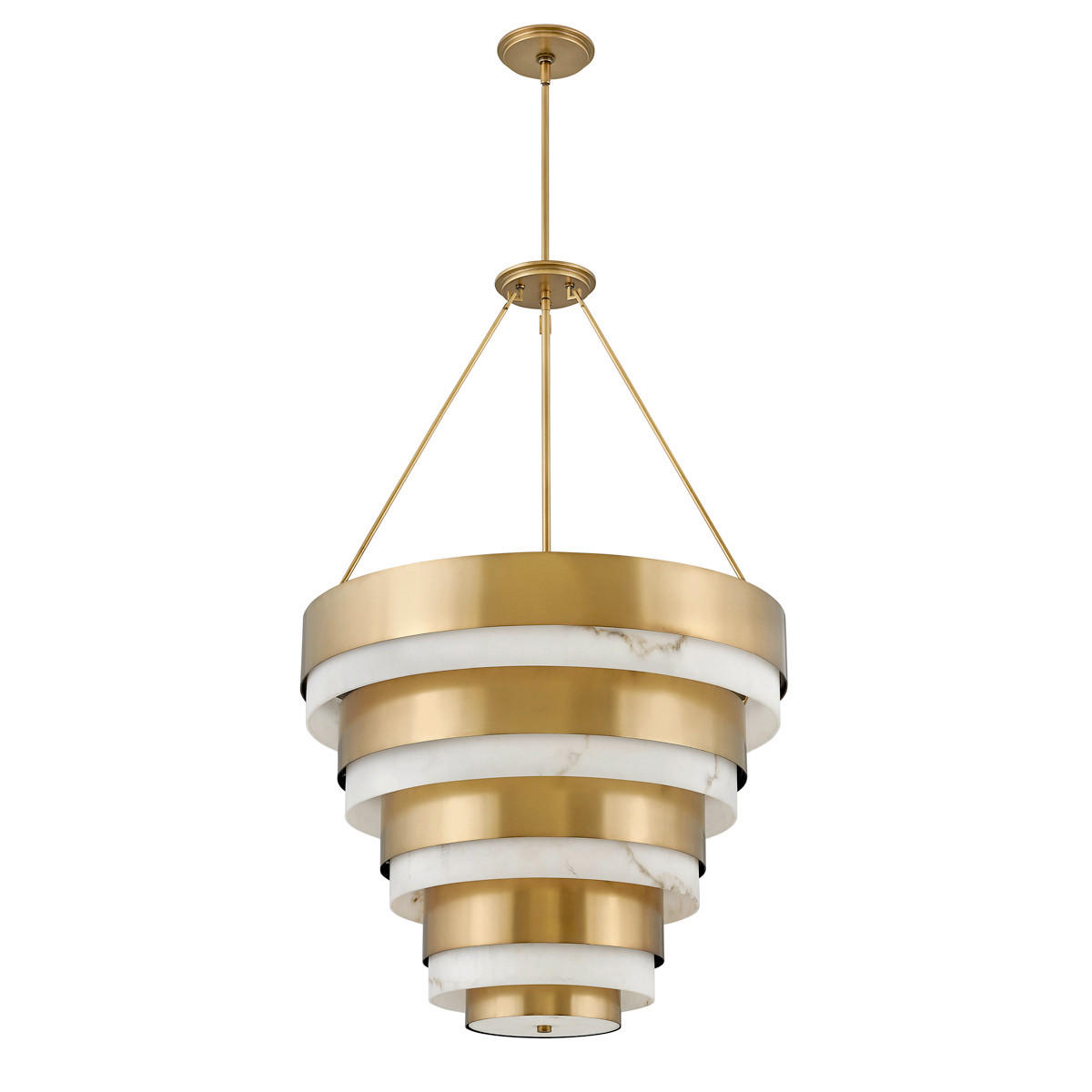HÄNGELEUCHTE 69.2/134.7  cm  - Messingfarben, Design, Stein/Metall (69.2/134.7 cm) - Elstead Lighting