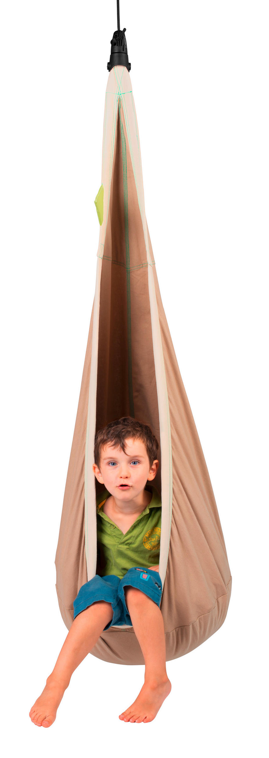 KINDERHÄNGENEST cotton 70/200-400/150 cm  - Hellbraun/Beige, KONVENTIONELL, Textil (70/200-400/150cm) - La Siesta