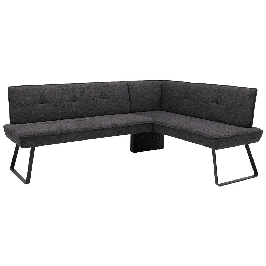 Thumbnail - Dieter Knoll Eckbank, Anthrazit, Schwarz, Metall, Textil, 3-Sitzer, L-Form, 181x134 cm, Goldenes M, Emas, Dgm, Fußauswah...
