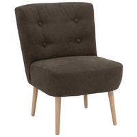 SESSEL in Flachgewebe Dunkelbraun  - Dunkelbraun/Buchefarben, Design, Holz/Textil (58/78/68cm) - Max Winzer