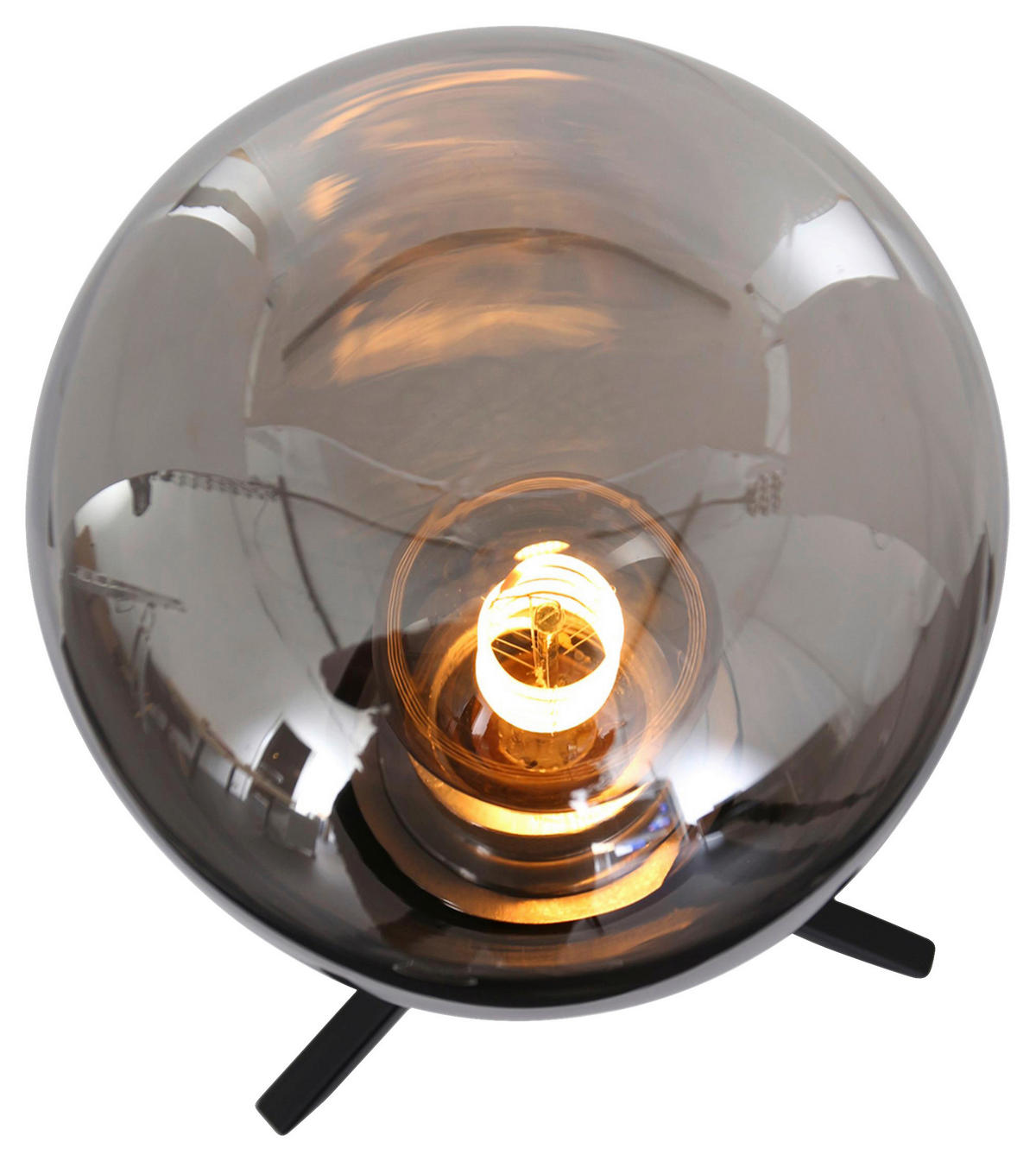 TISCHLEUCHTE 15/28/15 cm   - Schwarz, Trend, Glas/Metall (15/28/15cm)