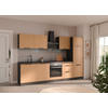 KÜCHENLEERBLOCK 300 cm   in Graphitfarben, Eichefarben  - Eichefarben/Schwarz, Lifestyle, Holzwerkstoff/Metall (300cm) - Held