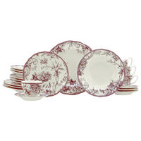 KOMBINIRANI SERVIS  Adelaide Rot  - bela/bordo, Basics, keramika - Creatable