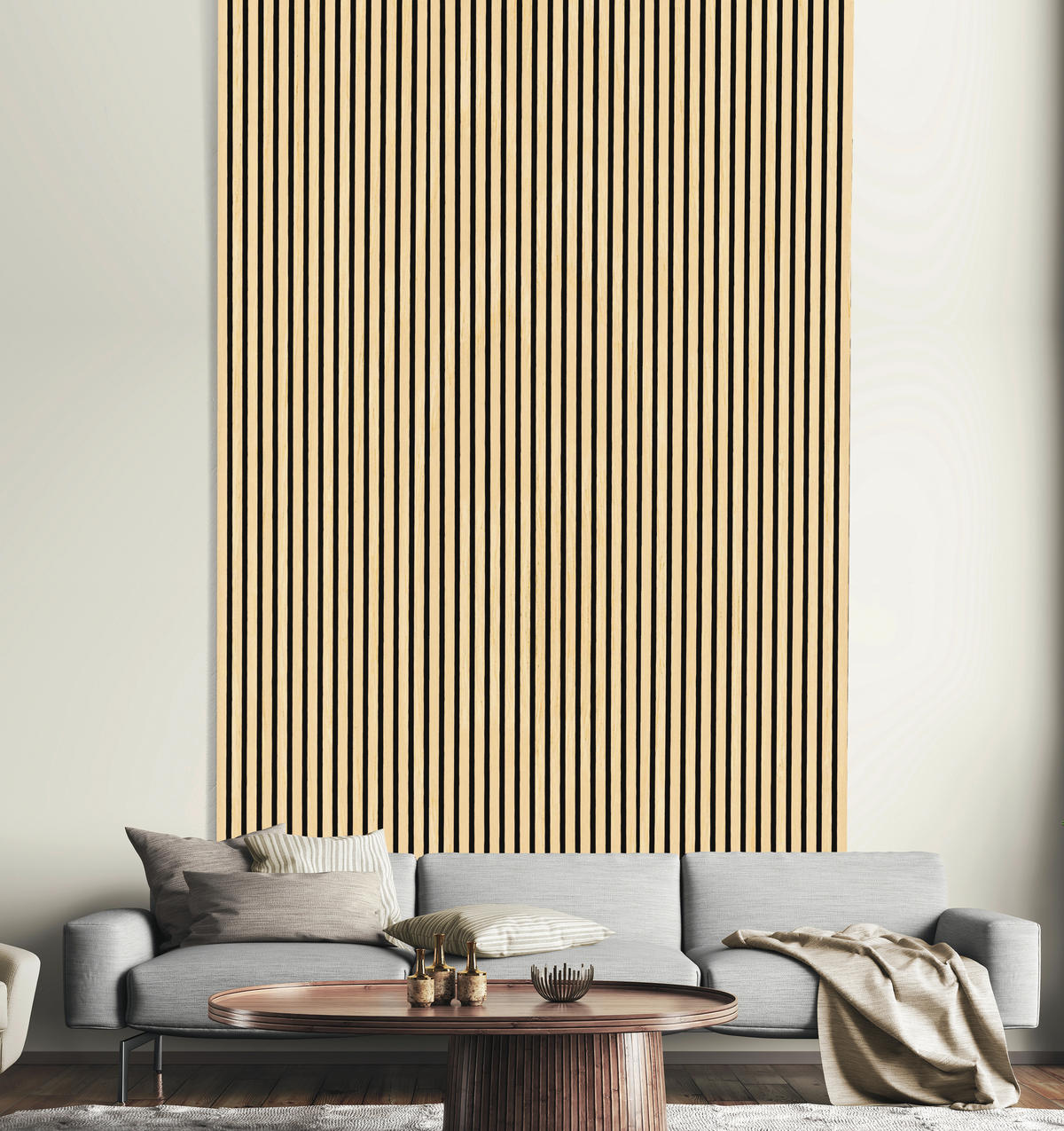 AKUSTIKPANEEL Esche furniert 57.25/1.9/119 cm  - Eschefarben, KONVENTIONELL, Holzwerkstoff/Textil (57.25/1.9/119cm)