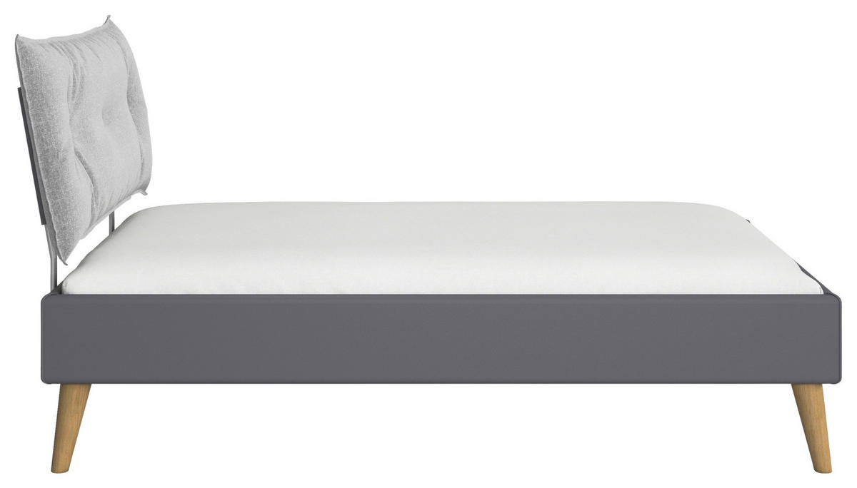BETT 120/200 cm  Grau   - Wildeiche/Grau, Design, Holz/Holzwerkstoff (120/200cm) - Carryhome