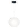HÄNGELEUCHTE ACAI 26/150 cm   - Schwarz/Weiß, KONVENTIONELL, Glas/Metall (26/150cm)