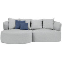 ECKSOFA  in Flachgewebe Grau  166/235 cm  - Schwarz/Dunkelblau, MODERN, Kunststoff/Textil (166/235cm) - Hom`in