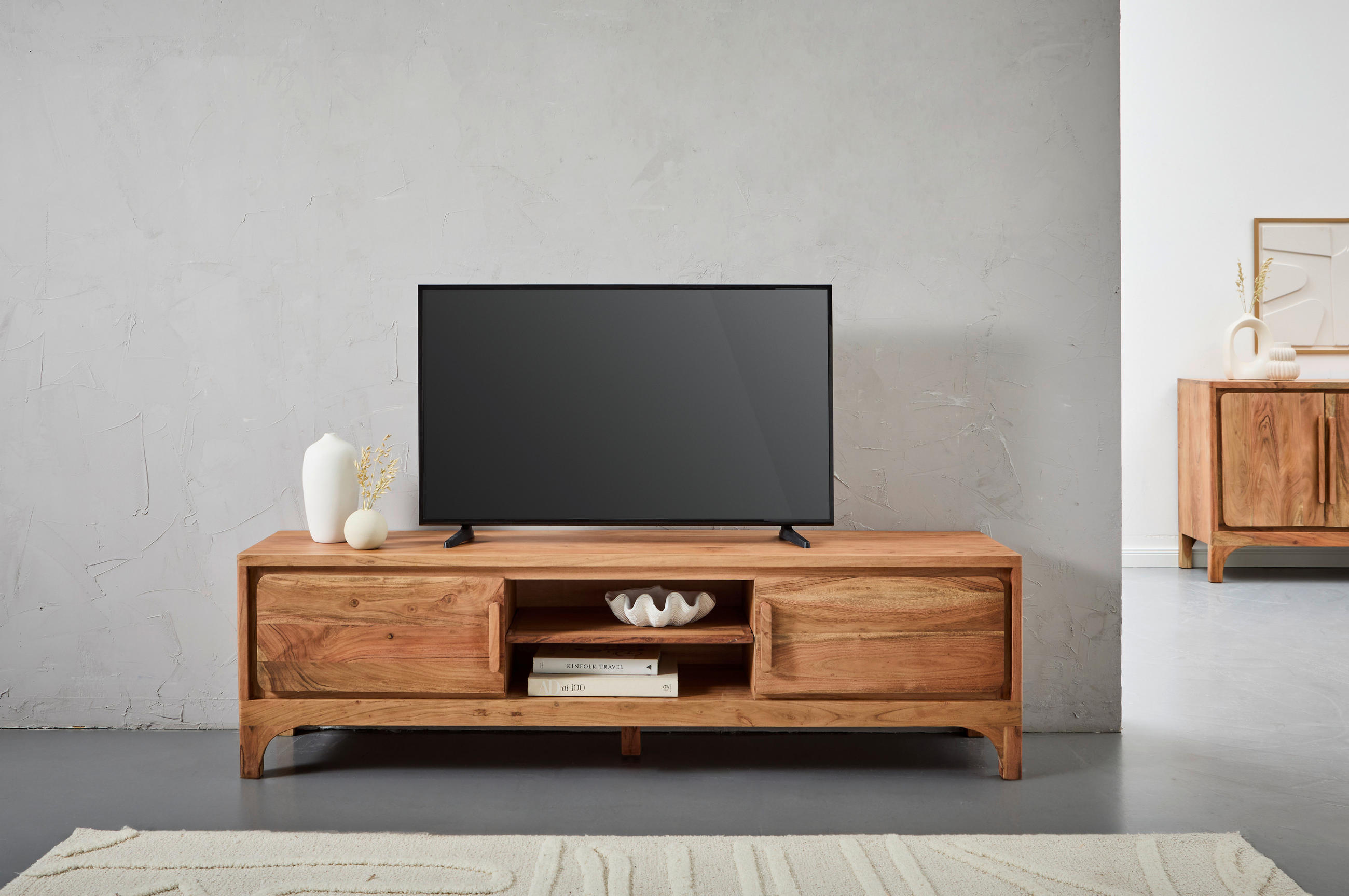 LOWBOARD  in 175/50/40 cm  - Akaziefarben, KONVENTIONELL, Holz (175/50/40cm) - Livetastic