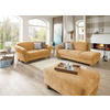 RÉCAMIERE Senfgelb Flachgewebe  - Senfgelb/Naturfarben, KONVENTIONELL, Holz/Textil (194/84/91cm) - Sit & More