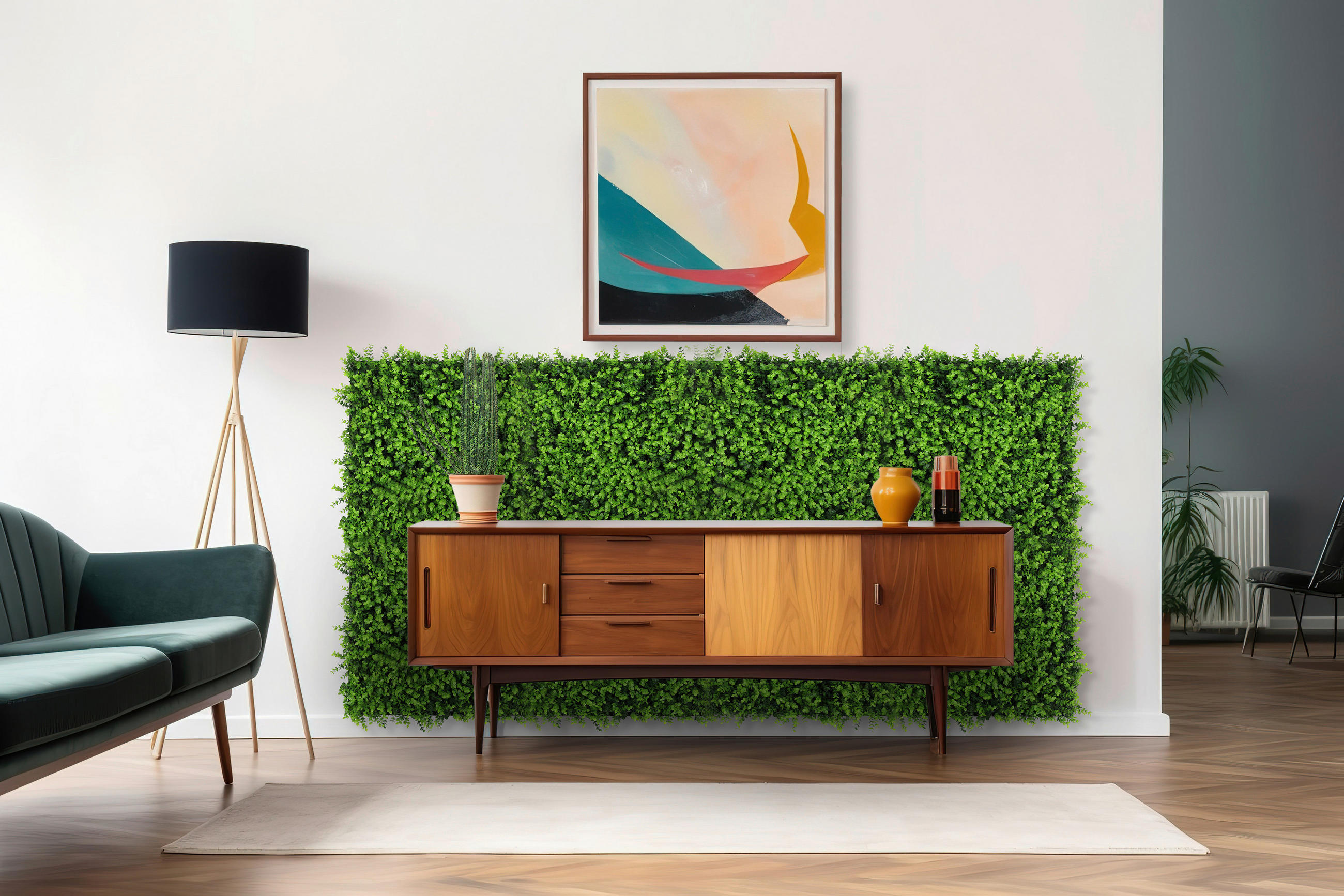 AKUSTIKPANEEL Modular Wall System Design Flora 52/52/4 cm  - Hellgrün, KONVENTIONELL, Kunststoff (52/52/4cm) - Jangal