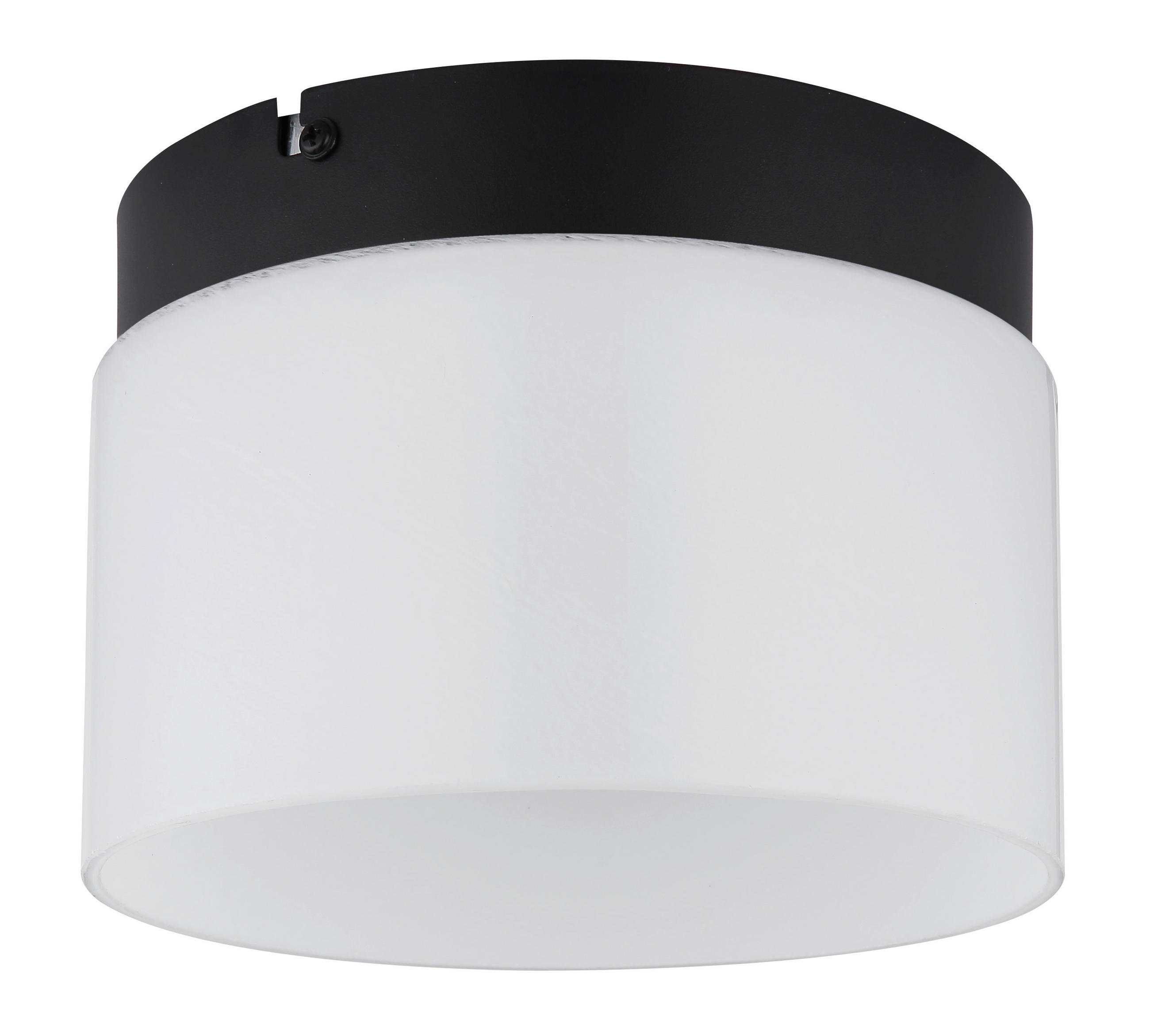 LED-DECKENLEUCHTE 20/14 cm   - Schwarz/Weiß, Design, Glas/Metall (20/14cm) - Globo