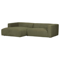ECKSOFA in Chenille Waldgrün  175/280 cm  - Waldgrün/Schwarz, Design, Kunststoff/Textil (175/280cm) - Landscape