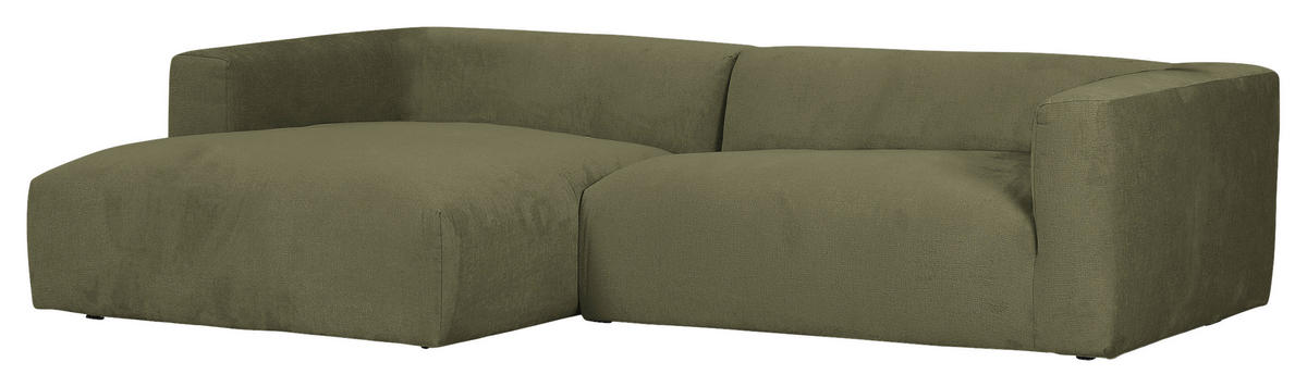 ECKSOFA in Chenille Waldgrün  175/280 cm  - Waldgrün/Schwarz, Design, Kunststoff/Textil (175/280cm) - Landscape