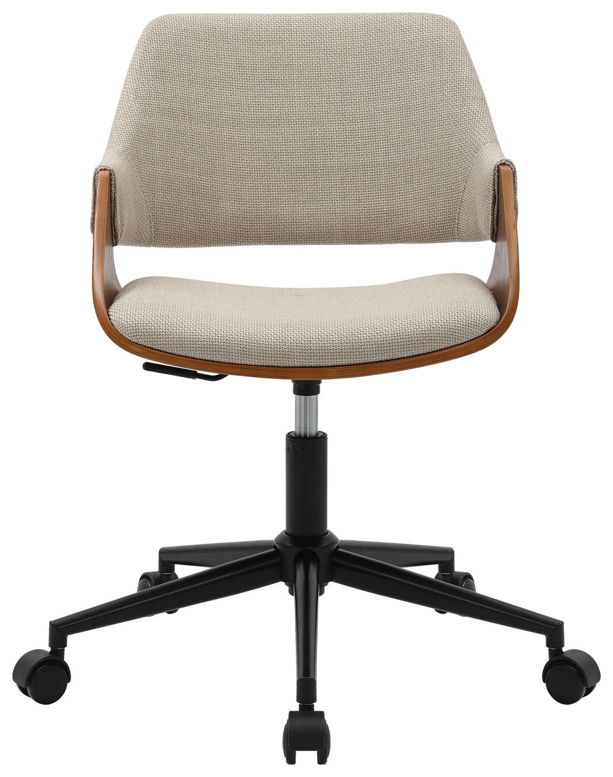 DREHSTUHL  in Leinenoptik Beige, Walnussfarben  - Beige/Walnussfarben, MODERN, Holz/Kunststoff (51/78/88/57cm) - MID.YOU