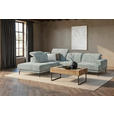ECKSOFA  in Chenille Mintgrün  243/307 cm  - Schwarz/Mintgrün, Design, Textil/Metall (243/307cm) - Xora