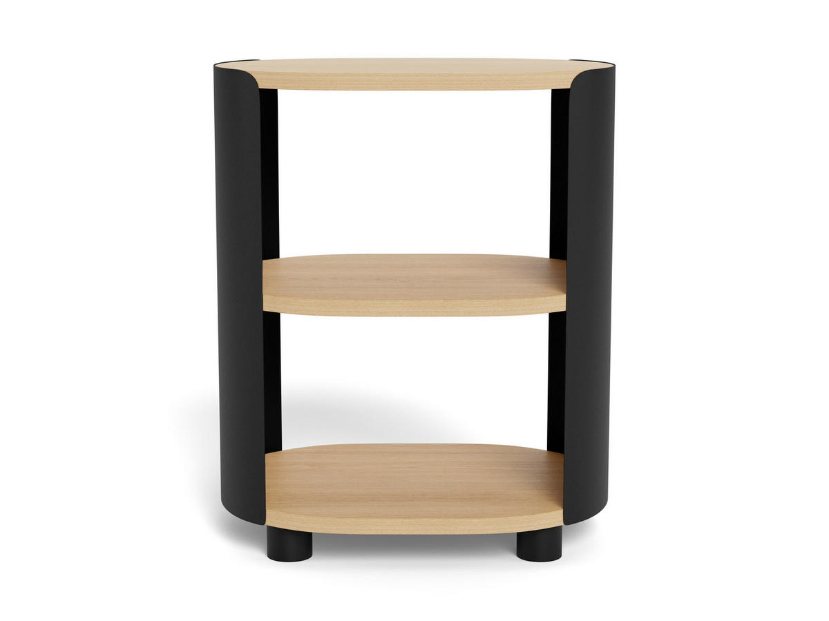 NACHTSCHRANK 40/48/30 cm  - Schwarz/Naturfarben, Holzwerkstoff/Kunststoff (40/48/30cm)