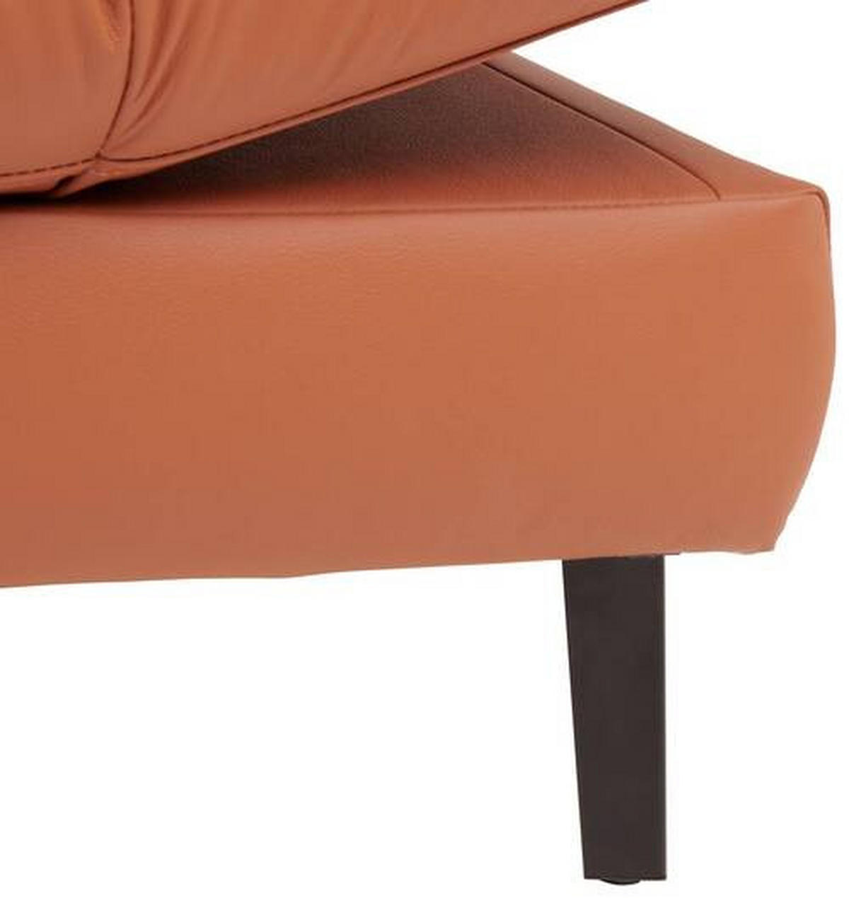 SCHLAFSOFA Echtleder Braun  - Schwarz/Braun, Design, Leder/Metall (200/85/90cm) - Novel