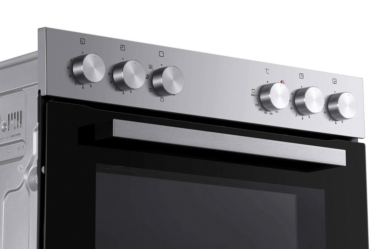 HERDSET HS2201-26  - Edelstahlfarben/Schwarz, Trend, Glas/Kunststoff (59,5/59,5/56,5cm) - Respekta