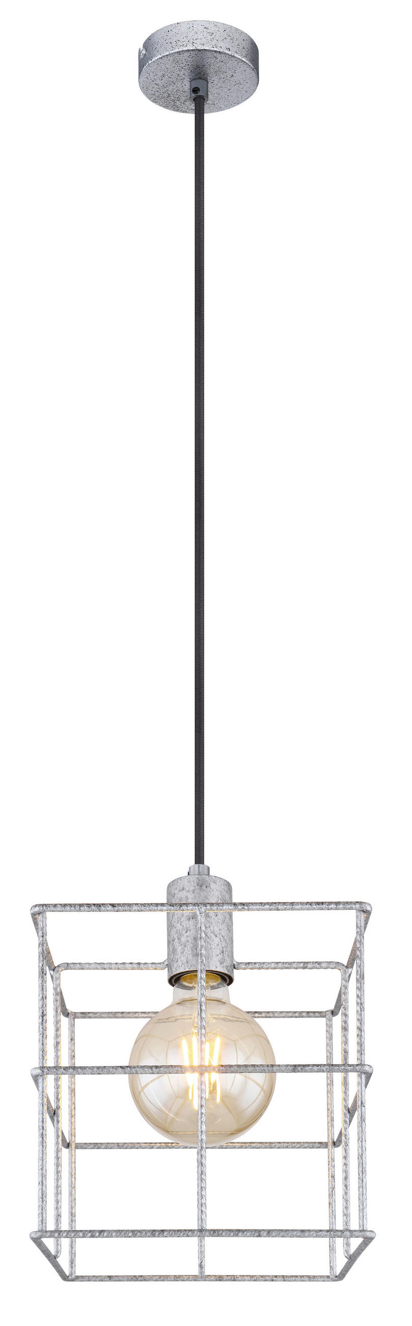 VISEČA SVETILKA  Merril   20/20/150 cm         E27 - barve cinka, Design, kovina (20/20/150cm) - Globo