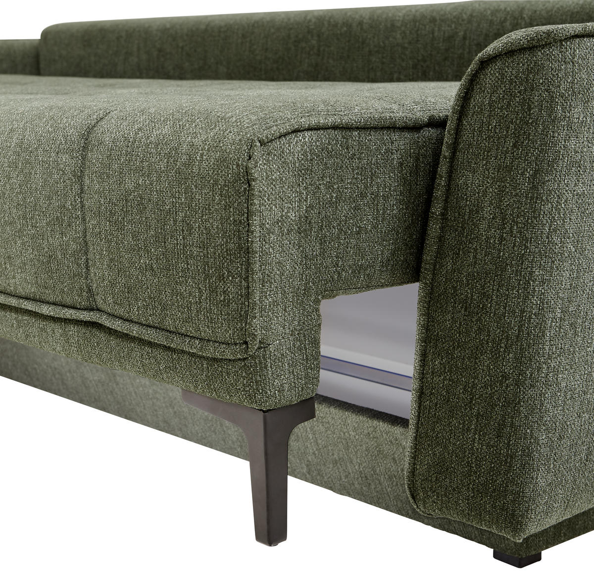 SCHLAFSOFA in Textil Grün  - Schwarz/Grün, Design, Textil (235/70/108cm) - MID.YOU