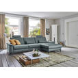 ECKSOFA  in Echtleder Blaugrau  334/176 cm  - Blaugrau/Schwarz, Design, Leder/Metall (334/176cm) - Dieter Knoll