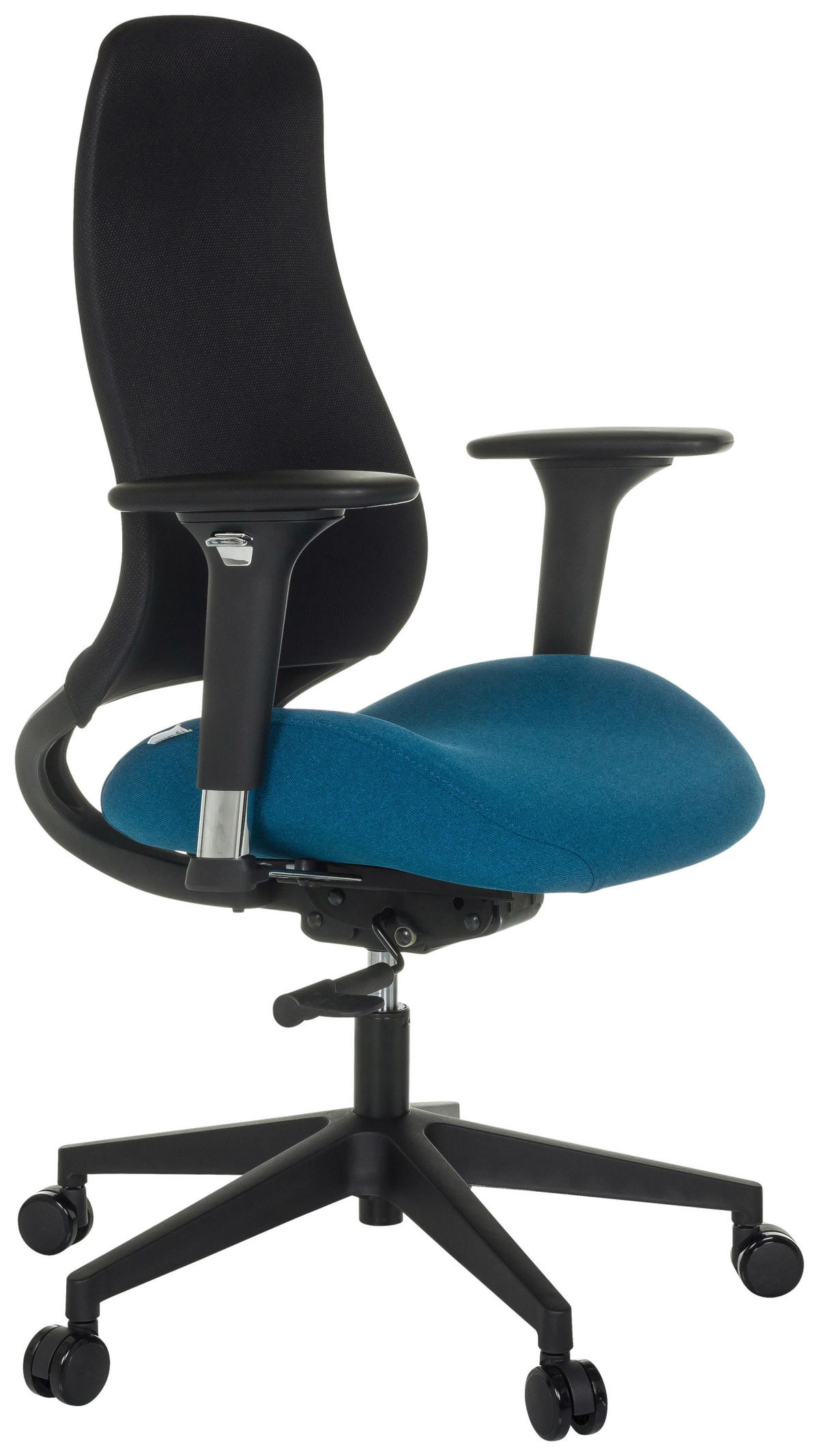 SNURRSTOL  i flatväv mörkblå  - svart/mörkblå, Modern, textil/plast (67/111 - 120/64cm) - MID.YOU